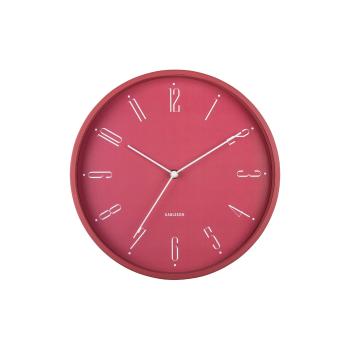 Dizajnové nástenné hodiny Karlsson 5988RDtmavoružové, priemer 30 cm