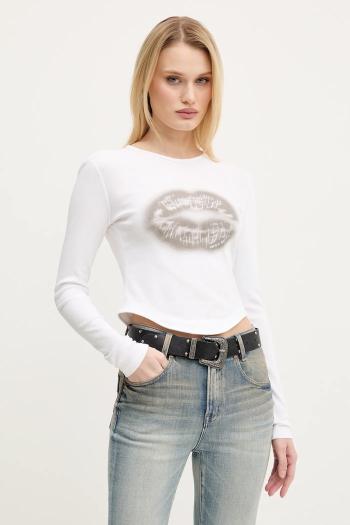 Tričko s dlhým rukávom Miss Sixty biela farba, 6S1SJ50900