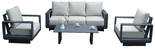 Hliníková zostava pre 5 osôb APOLO (antracit)