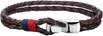 Tommy Hilfiger Tmavo hnedý kožený náramok TH2700671