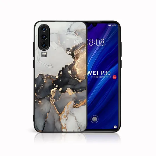 MY ART Ochranný obal pre Huawei P30 GREY MARBLE (140)