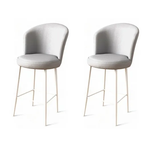Súprava barových stoličiek Uras Grey and White, 2 ks, 2 ks