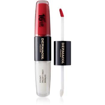 Dermacol 16H Lip Colour dlhotrvajúci rúž a lesk na pery odtieň 36 Coral Sunset 2x4 ml