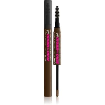 NYX Professional Makeup Zero To Brow Gel gél na obočie s aplikátorom odtieň 06 Chocolate 2 ml