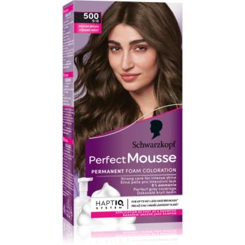 Schwarzkopf Perfect Mousse permanentná farba na vlasy odtieň 500 Medium brown 1 ks