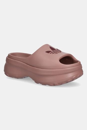 Šľapky adidas Originals Adifoam Stan Slide W dámske, ružová farba, JI2614