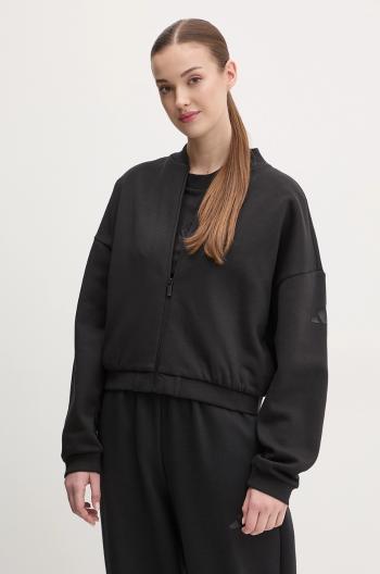 Mikina adidas Essentials dámska, čierna farba, jednofarebná, JD9965