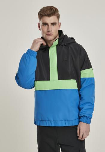 Urban Classics 3-Tone Neon Mix Pull Over Jacket black/cobaltblue - XL