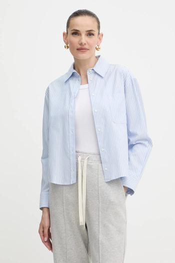 Bavlnená košeľa Weekend Max Mara NUORO modrá farba, voľný strih, s klasickým golierom, 2525116111600