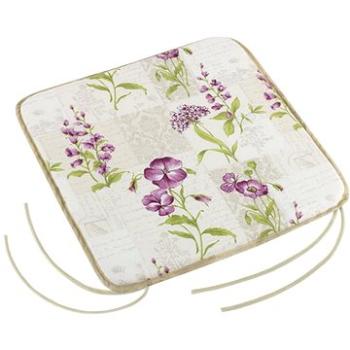 Bellatex EMA hladký – 40 × 40 cm, hladký – fialové kvety (3116)