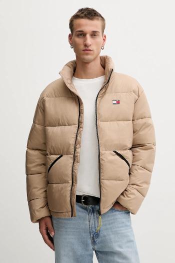 Bunda Tommy Jeans hnedá farba, zimná, DM0DM22040