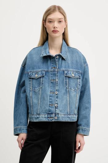 Rifľová bunda Hugo Blue prechodná, oversize, 50541559