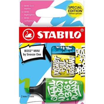 STABILO BOSS MINI by Snooze One – 3 ks súprava – modrá, žltá, zelená (4006381592215)