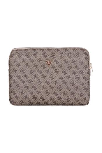 Obal na notebook Guess Sleeve 14" 4G Zipper Pocket Triangle Logo hnedá farba, GUCS14ZP4DPTW