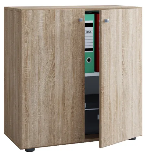 VCM Kancelářská skříň Lona L s otočnými dvířky, dub sonoma