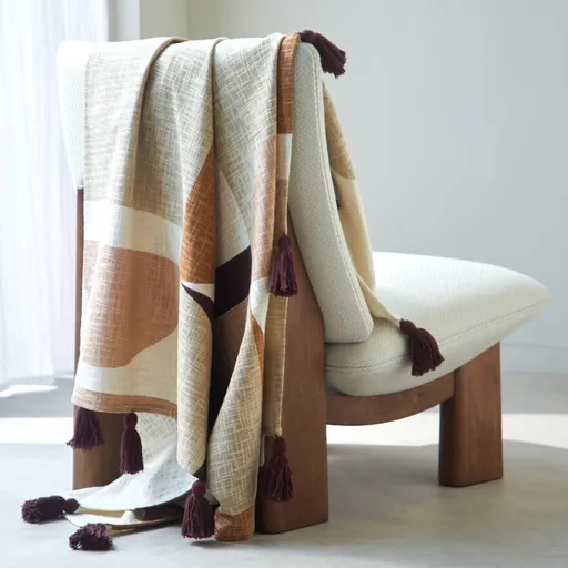 Pléd s geometrickou potlačou