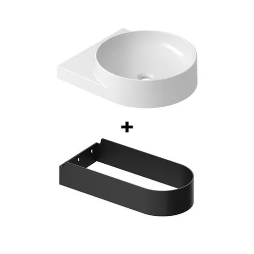 Ravak Yard konzola s umývadlom 40,5x50 cm čierna X000001680