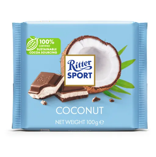 RITTER SPORT Kokosová čokoláda 100 g