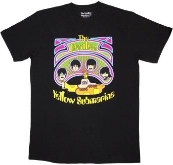 The Beatles Tričko Yellow Submarine Heads in Circles v2 Unisex Black M