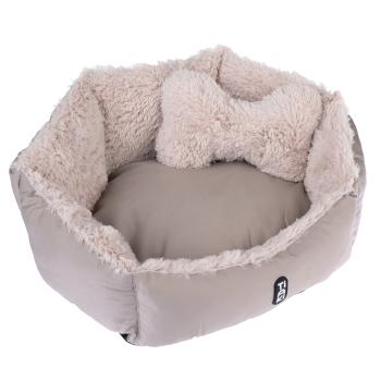 TIAKI Fluffy Bone plüsságy kutyáknak - H 60 x Sz 50 x M 22 cm