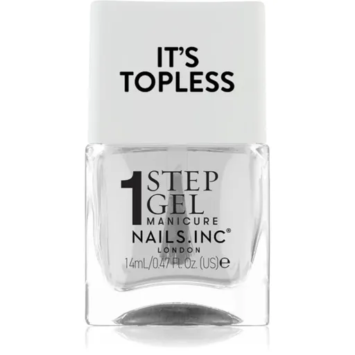 Nails Inc. It’s Topless gélový lak na nechty pre dlhotrvajúci efekt odtieň Mia 14 ml