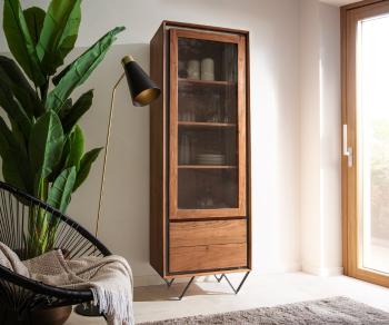 Skriňa Stonegrace 55x180 cm akáciová hnedá šamotové drevo 1 dvere 2