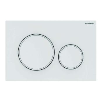 GEBERIT - Sigma20 Ovládacie tlačidlo splachovania, biela/biela mat 115.882.11.1
