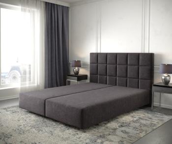 Boxspring posteľ Dream-Fine 160x200 cm z mikrovlákna čierna