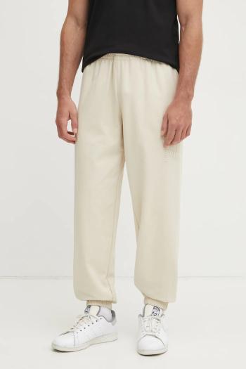 Tepláky EA7 Emporio Armani pánske, béžová farba, s potlačou, AF13512.7M000233