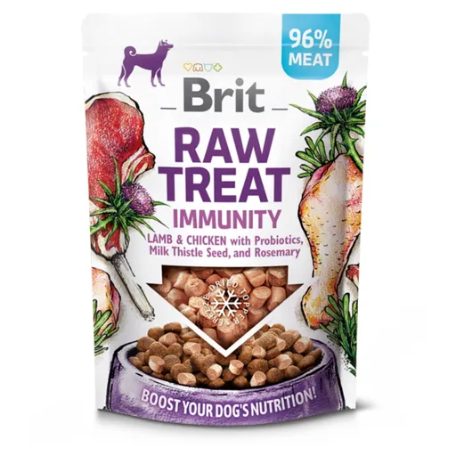 BRIT Raw Treat Immunity Lamb & Chicken maškrty pre psov 40 g