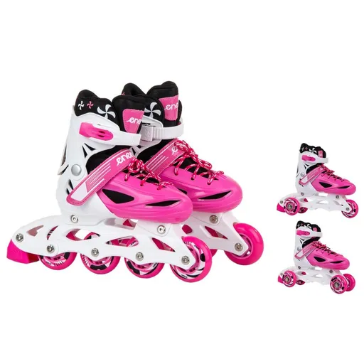 Kolieskové korčule 3v1 Enero KIDS - ružovo-biele, 26-29