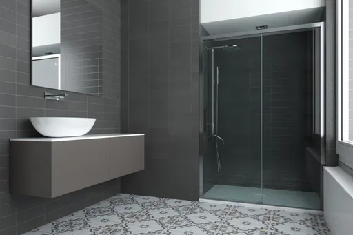 FORTE - Sprchové dvere URBAN ESSENCE N1FS - Farba rámu zásteny - Hliník ossidato, Rozmer A - 120, Smer zatváranie - Ľavé (SX), Výplň - Číre bezpečnostné sklo - 6 mm BEN12SXA1