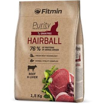 Fitmin Purity Cat Hairball s čerstvým hovädzím pre dlhosrsté mačky 1,5 kg (8595237013586)