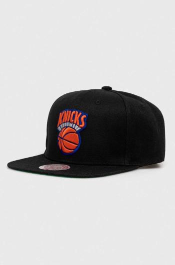 Šiltovka Mitchell&Ness NEW YORK KNICKS čierna farba, s nášivkou