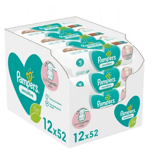 PAMPERS Sensitive obrúsky 12 x 52 kusov