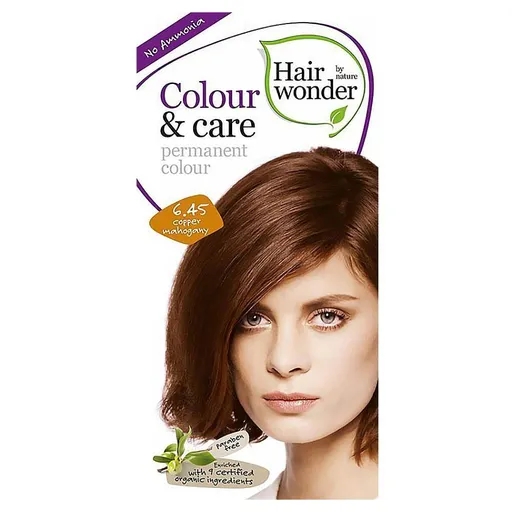 HAIRWONDER Dlhotrvajúca farba na vlasy 6.45 Medený mahagón BIO 100 ml