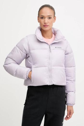 Bunda Columbia Puffect Colorblock fialová farba, zimná, 2088501