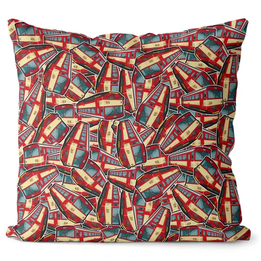 Vankúš 810 červená pattern (Veľkosť: 40 x 40 cm)