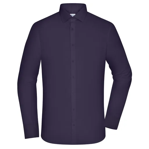 James & Nicholson (Daiber) Pánska košeľa s dlhým rukávom JN1372 - Tmavofialová | 2XL