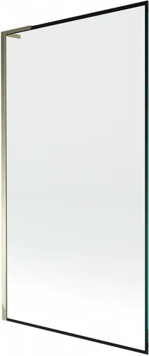 MEXEN/S - Next L vaňová zástena FIX 100 x 150, čierna vzor, zlatá 895-100-000-03-70-50