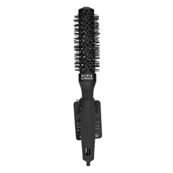 Olivia Garden Expert Blowout Shine Round Brush Black 25 mm kefa na vlasy