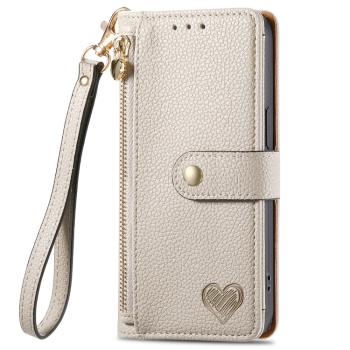 HEART Peňaženkové puzdro pre Motorola Moto G75 5G šedé