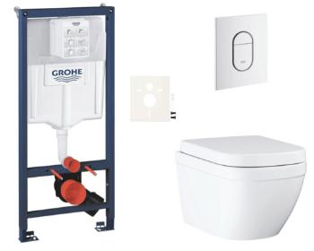 Závesný wc set do ľahkých stien / predstenová montáž GROHE Euro Ceramic SIKOGRSEUASH0