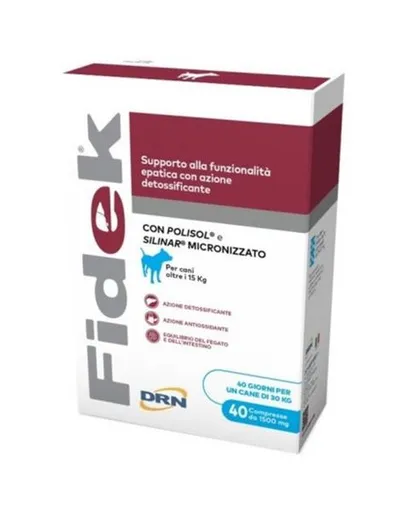 Fidek podpora funkcie pečene s detoxikačným účinkom pre psy 1500mg/40 tabliet