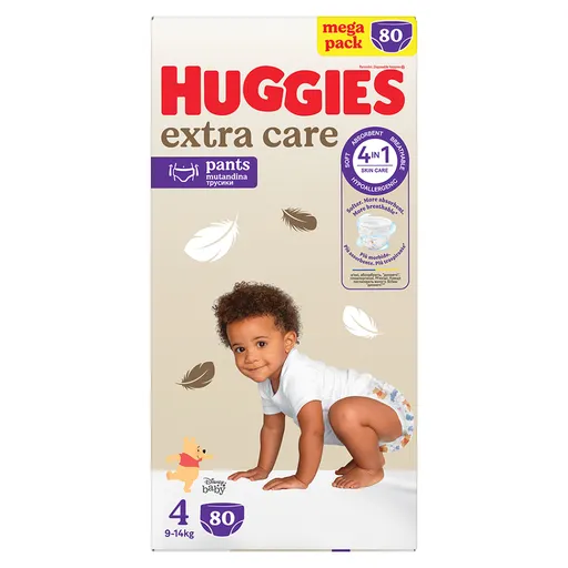 HUGGIES Detské plienky Extra Care Pants 4 BOX 9-14 kg 80 kusov