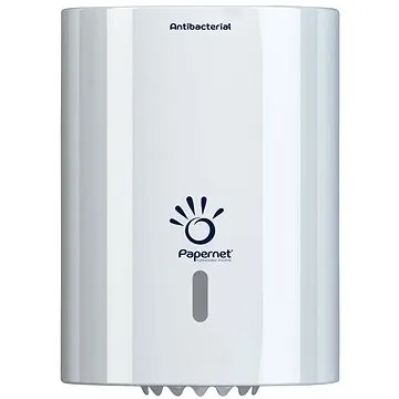 PAPERNET Zásobník na utierky v kotúči, antibakteriálny plast, biely (8024929561444)