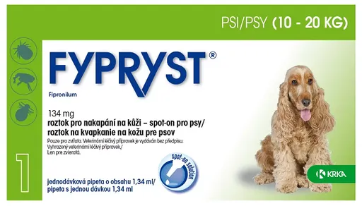 Fypryst Spot-on pipeta proti kliešťom a blchám pre psy, M 1,34 ml