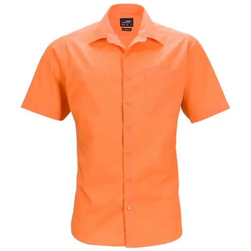 James & Nicholson (Daiber) Pánska košeľa s krátkym rukávom JN644 - Oranžová | L