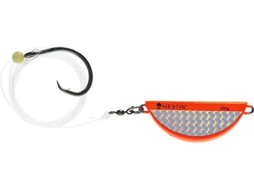 Westin náväzec halibut anti twist rig circle hook orange flash - 450 g