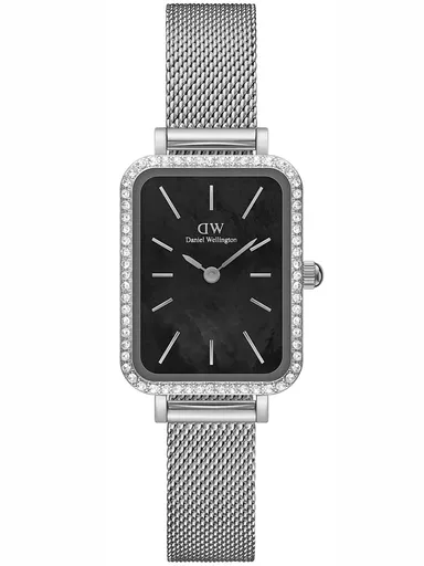 DÁMSKE HODINKY DANIEL WELLINGTON Quadro Silver Mesh DW00100667 + BOX (zw519k)